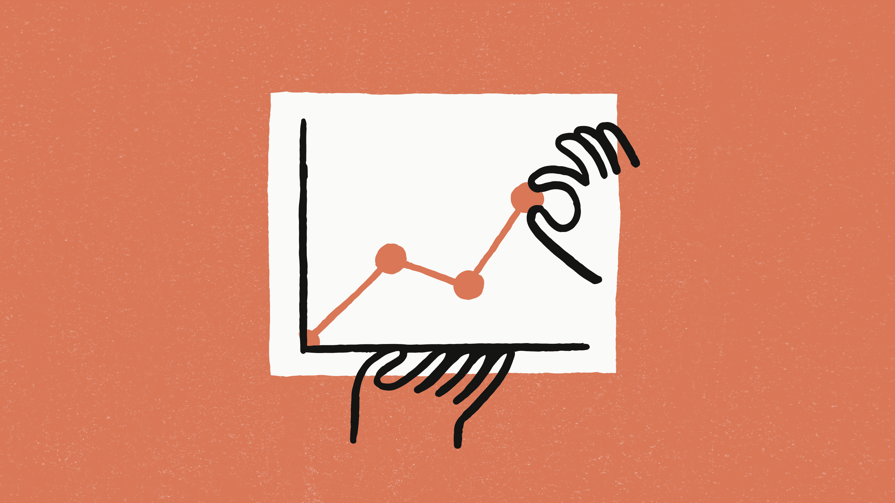 Visual of two hands engaging with a chart