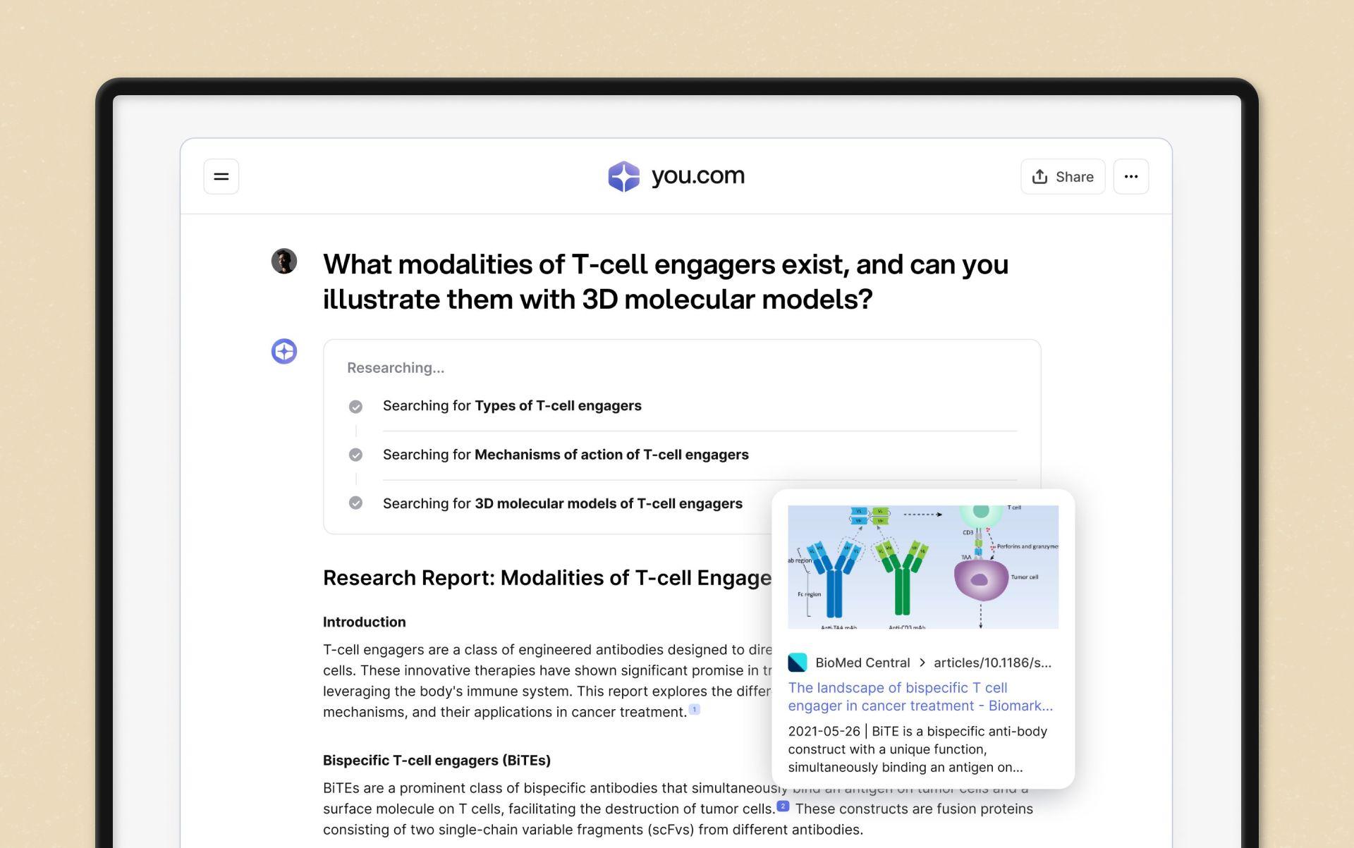 You.com product screenshot 1