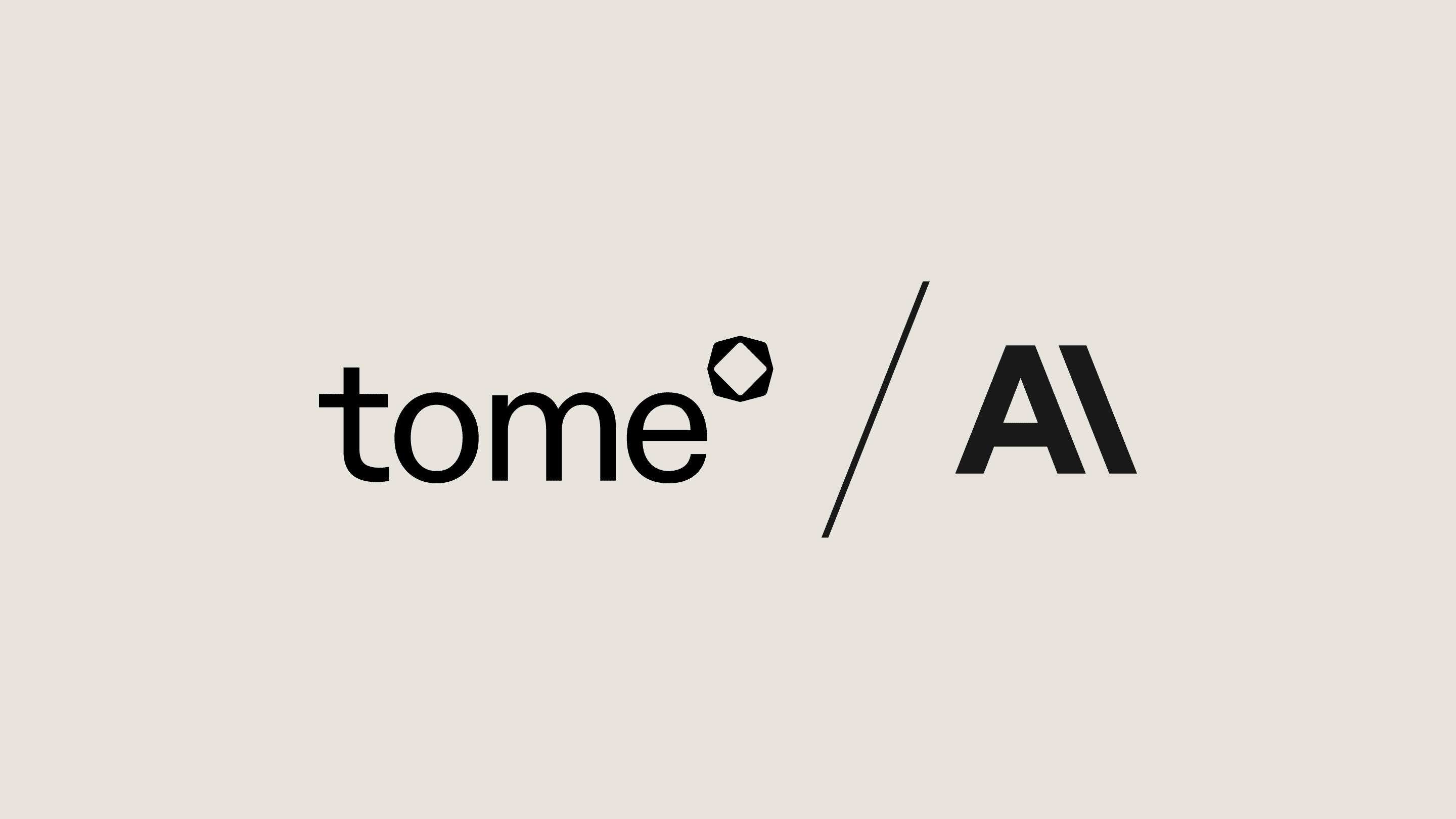 Tome and Anthropic logo lockup