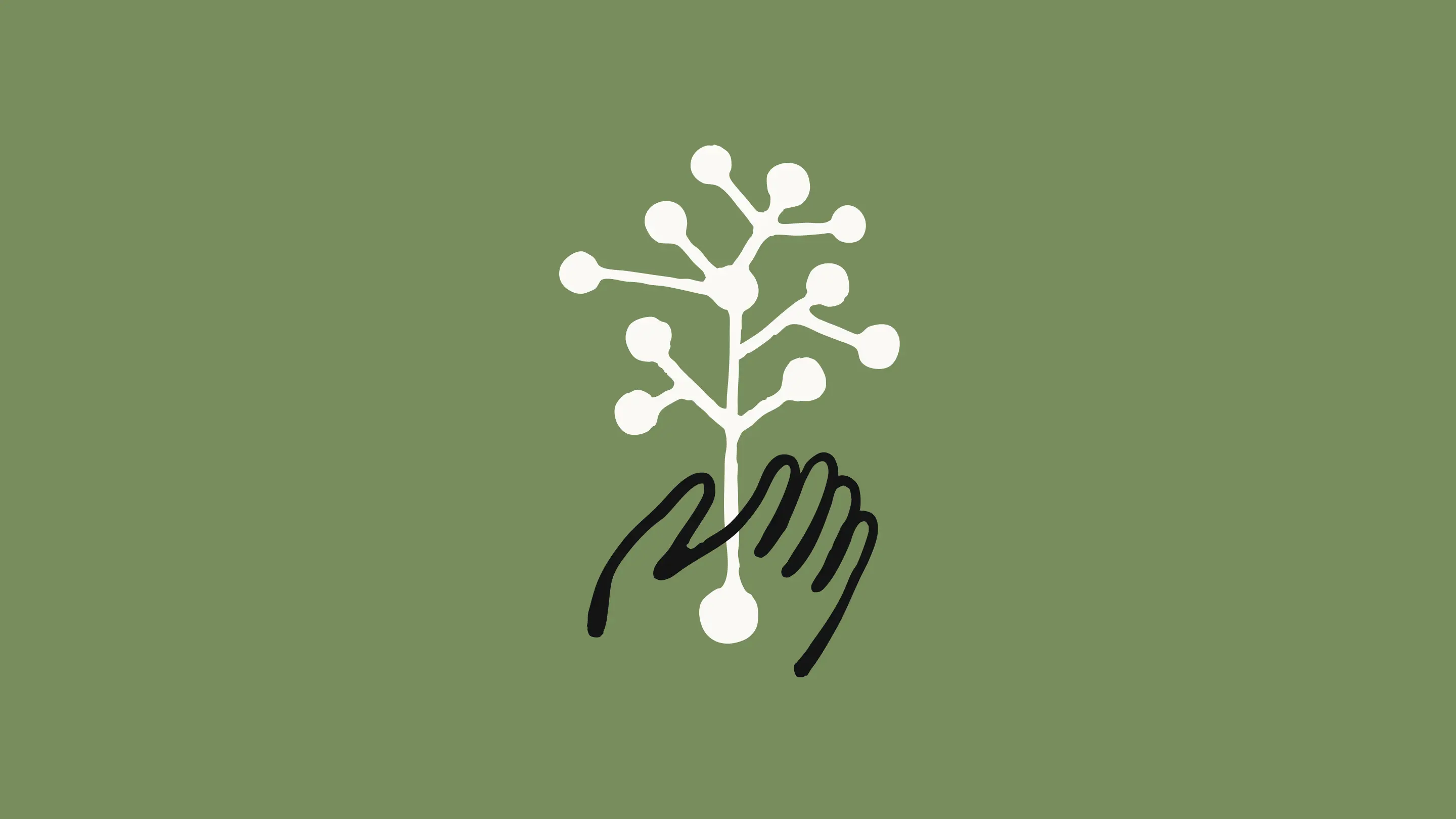 A hand-drawn image of a hand with a set of nodes emerging above it, extending in several different directions